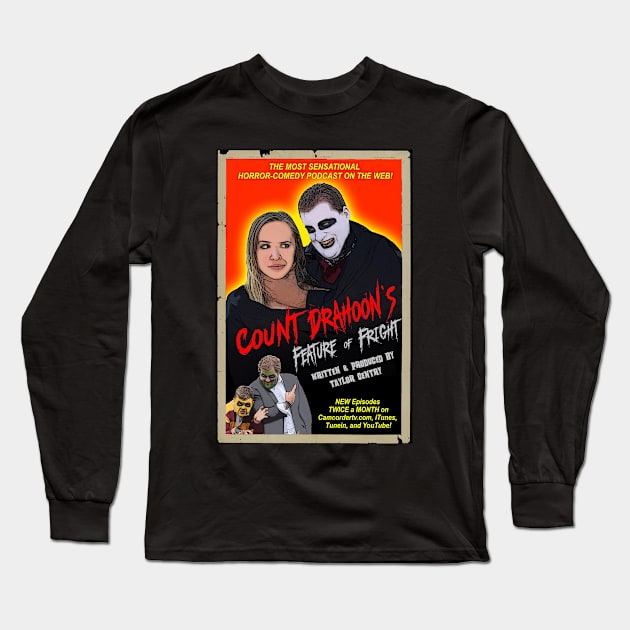 Count Drahoon Retro Design Main Long Sleeve T-Shirt by Count Drahoon's Feature of Fright